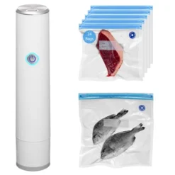 Basicwise Handheld Vacuum Sealer With Reusable Bags – Airtight Food Storage, Sous Vide, Fridge Prep & Kitchen Organization -Rubbermaid Shop GUEST f57d083c 7f7b 4aa8 90b6 47d0f1d09369