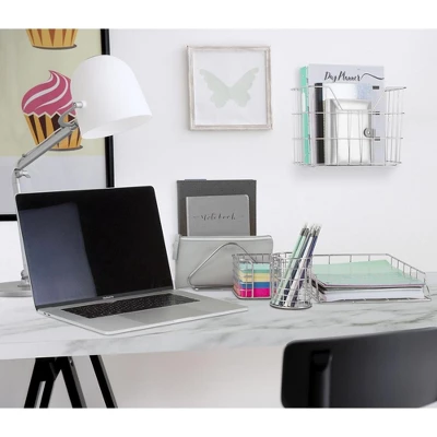 Sorbus Wire Metal 5 In 1 Desk Organizer Set - For Office Storage And Organization