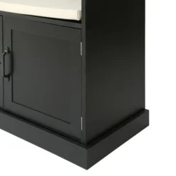 TiramisuBest 3-in-1 Hall Tree With Cushion,3 Hooks & Storage,Entryway Bench With Drawers And Cabinets,47.2" Wide,Black,Ideal For Hallway Organization -Rubbermaid Shop GUEST f8c3d2b3 128a 4526 b0f0 5447084aefc0