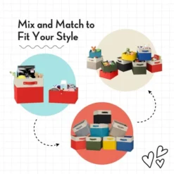 RiverRidge Home RiverRidge Kids' 2pc 5" Fabric Collapsible Storage Cube Organizers For Playroom Organization -Rubbermaid Shop GUEST f96ffcdc 46a4 46e5 a81a 268cc03a556e