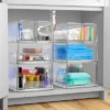 Sorbus (3 Pack) 1 Large & 2 Small Clear Plastic Stackable Drawers With Handles - LaundryOffice, Closet, Home, Bathroom, Organization And Storage