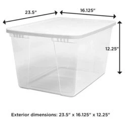 Homz 56 Quart Snaplock Clear Plastic Storage Tote Container Bin With Secure Lid And Handles For Home And Office Organization, 2 Pack -Rubbermaid Shop GUEST fcbeaaa6 4478 408f 860d d373ba1c14ba