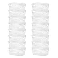 Sterilite 5.25x9.5x13 In Medium Polished Open Scoop Front Storage Bin W/ Comfortable Carry Through Handles For Household Organization, Clear 13 Sterilite 5.25x9.5x13 In Medium Polished Open Scoop Front Storage Bin W/ Comfortable Carry Through Handles For Household Organization, Clear -Rubbermaid Shop GUEST fd22baf9 9875 425f bea6 9ceae08d4fc5