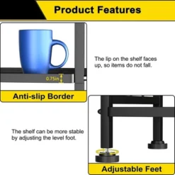 Itopfox 6-Tier Standing Storage Shelf For Bathroom, Kitchen & Laundry Room Organization, Sturdy Metal Shelving Unit Pantry Rack In Black -Rubbermaid Shop GUEST fdd890f5 24b0 47e4 8fcd fffe531b6e38